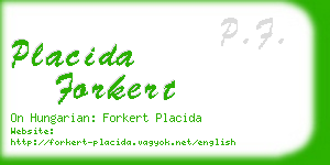 placida forkert business card